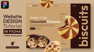 Cookies Website Design Figma Tutorial || FREE Resources || DVxUI