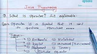 Operators in Java (Hindi) | What is Operator? Discuss with types