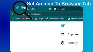 How to Set an Icon to Browser Tab HTML Webpage