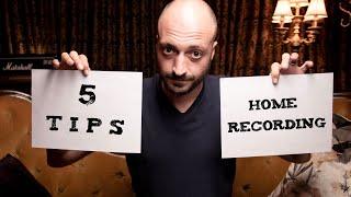 5 tips for home recording studios