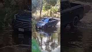fun off roading in my #ssangyong #musso #4wdaustralia #offroad #watercrossing