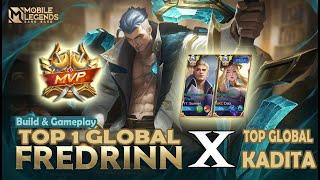 DUET MAUT TOP GLOBAL FREDRINN X TOP GLOBAL KADITA !! | Top 1 Global Fredrinn Gameplay & Build | MLBB