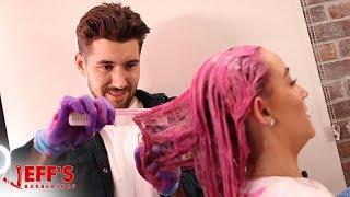 I DYED THIS TIKTOK STARS HAIR AND SHE HATED IT | Jeff’s Barbershop