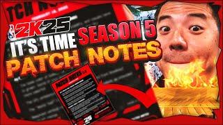 NBA 2K25 PATCH 5 OFFICIAL PATCH NOTES!!! IT'S OVER BOYS THIS IS THE END!!!