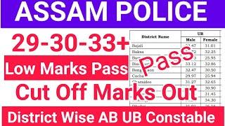 Finally,, Result Out! Assam Police Low Cut Off Marks AB UB Constable PST/PET List 2025