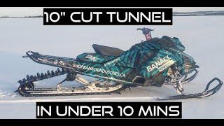 Skidoo 850 Turbo 10" Cut Tunnel In Under 10 Mins