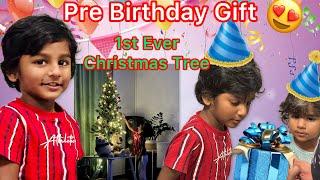 Dakshith Birthday Gift️ Priceless Reaction #1st time Christmas tree పెట్టాము #teluguvlogs Germany