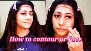 How to contour your face || Long Face || ovel Face || Hira Baryar