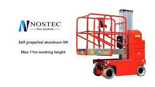 8m Self propelled vertical aluminum mast lift