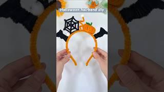 Halloween hairband DIY in pipe cleaner  #diy #diygift #handmade #giftideas #giftcraft #halloween