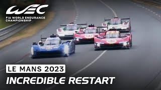 Incredible Action at the Restart in Hypercar I 2023 24 Hours of Le Mans I FIA WEC