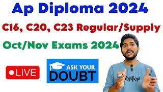 Ap Diploma 2024 Exams Regular/Supply | BSDVP Telugu Tech