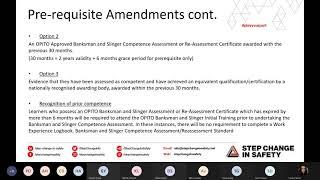 OPITO Lifting & Rigging Standard Update 2022