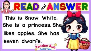 SHORT STORY WITH QUESTIONS | ENGLISH READING COMPREHENSION FOR GRADE 1, 2, 3 | Teacher Aya