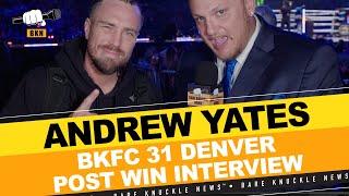 Andrew Yates looked like he belonged in the squared circle and it showed at BKFC 31