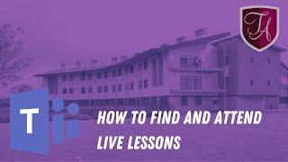 How to find and attend live lessons