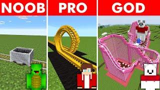 Minecraft NOOB vs PRO: ROLLER COASTER BUILD CHALLENGE