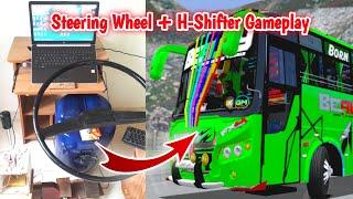 Steering wheel +H-Shifter Gameplay| Mallu Garage 2.0