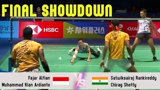 FINAL SHOWDOWN Fajar Alfian/Muh. Rian Ardianto (INA) vs  Satwiksairaj Rankireddy/Chirag Shetty (IND)