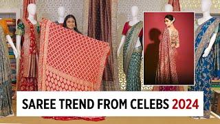 Latest Celebrity Saree Styles - MUST have Sarees for Weddings 2025 | Trending Celebrity Saree Looks