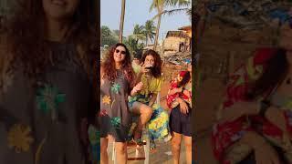 Shraddha das having fun with her friends at goa vacation