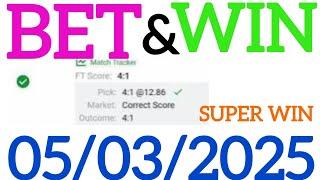 CORRECT SCORE PREDICTIONS 05/03/2025/FOOTBALL PREDICTIONS TODAY/SOCCER BETTING TIPS/SURE TIPS