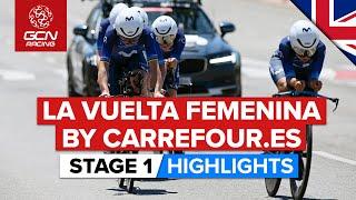 Teams Battle Against The Clock!  | La Vuelta Femenina 2023 Highlights - Stage 1