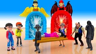 Scary Teacher 3D vs Squid Game Heavenly Rewards or Hellish Penalty 5 Times Challenge