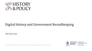 Digital History and Government Recordkeeping