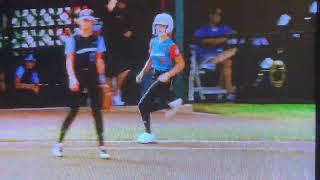 Alejandra Pérez pitching, hitting & defense @LLSWS 8/10/22  