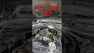 Starter spark slow motion