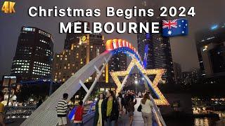 Melbourne Australia Christmas Begins in November 2024 4K Video