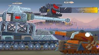 THEY FINISHED BUILDING THE IRON TITAN. DORA APPEARED! - Cartoons about tanks