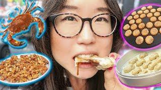 KOREAN STREET FOOD on Jeju Island Market