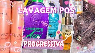 PRIMEIRA LAVAGEM PÓS PROGRESSIVA | Dailly da Thay #autocuidado #cabelo #progressiva #fioterapia