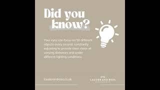 Fascinating #eye  Facts & Top Tips for #healthyvision  – Learn More with Lauder & Rees!