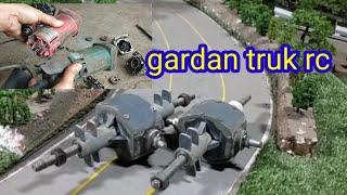 Cara membuat gardan truk rc, dari gear gerinda bekas, bahan pvc