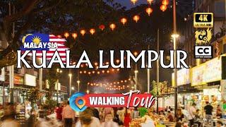 Nightlife Kuala Lumpur [Malaysia ] 4K Walking Tour | Bukit Bintang & Jalan Alor Street Food