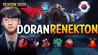 T1 Doran RENEKTON vs AMBESSA Top - Patch 14.24 KR Ranked | lolrec