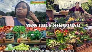 Monthly Grocery Haul | A Very Chaotic Shopping Experience | Family Of 4| Farmer's Market | Tola Lusi