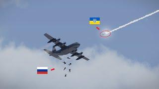 Minute to die! Russian C-130 military transport plane crew trying to escape Ukrainian missiles