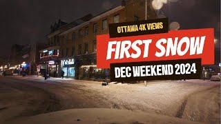 Snowy Drive in Ottawa | White Christmas Ambience | Canada Winter Wonderland with Relaxing Sounds【4K】