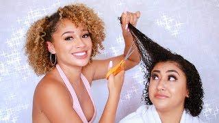 Doing My Sisters Curly Hair For the First Time!