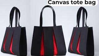 HOW TO MAKE A STYLISH TOTE BAG l BAG MAKING TUTORIAL