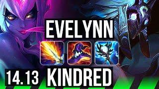 EVELYNN vs KINDRED (JGL) | 11 solo kills, Legendary, 31/2/3, 60k DMG, 900+ games | VN Master | 14.13