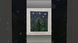 Easy Christmas tree painting/acrylic painting for beginners' #art #painting #short