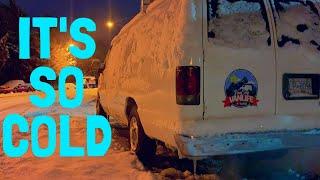 Snow, Ice, And a Flat Tire...Cold Winter Van Life In Canada