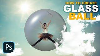 How to create Glass Ball in Photoshop #Shorts