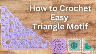 LEFT HAND Amelia Crochet Triangle Motif Tutorial  Part 2 of 3