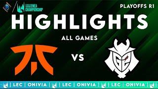 FNC vs G2 ALL GAMES Highlights | LEC Spring Playoffs 2025 | Fnatic vs G2 Esports by Onivia